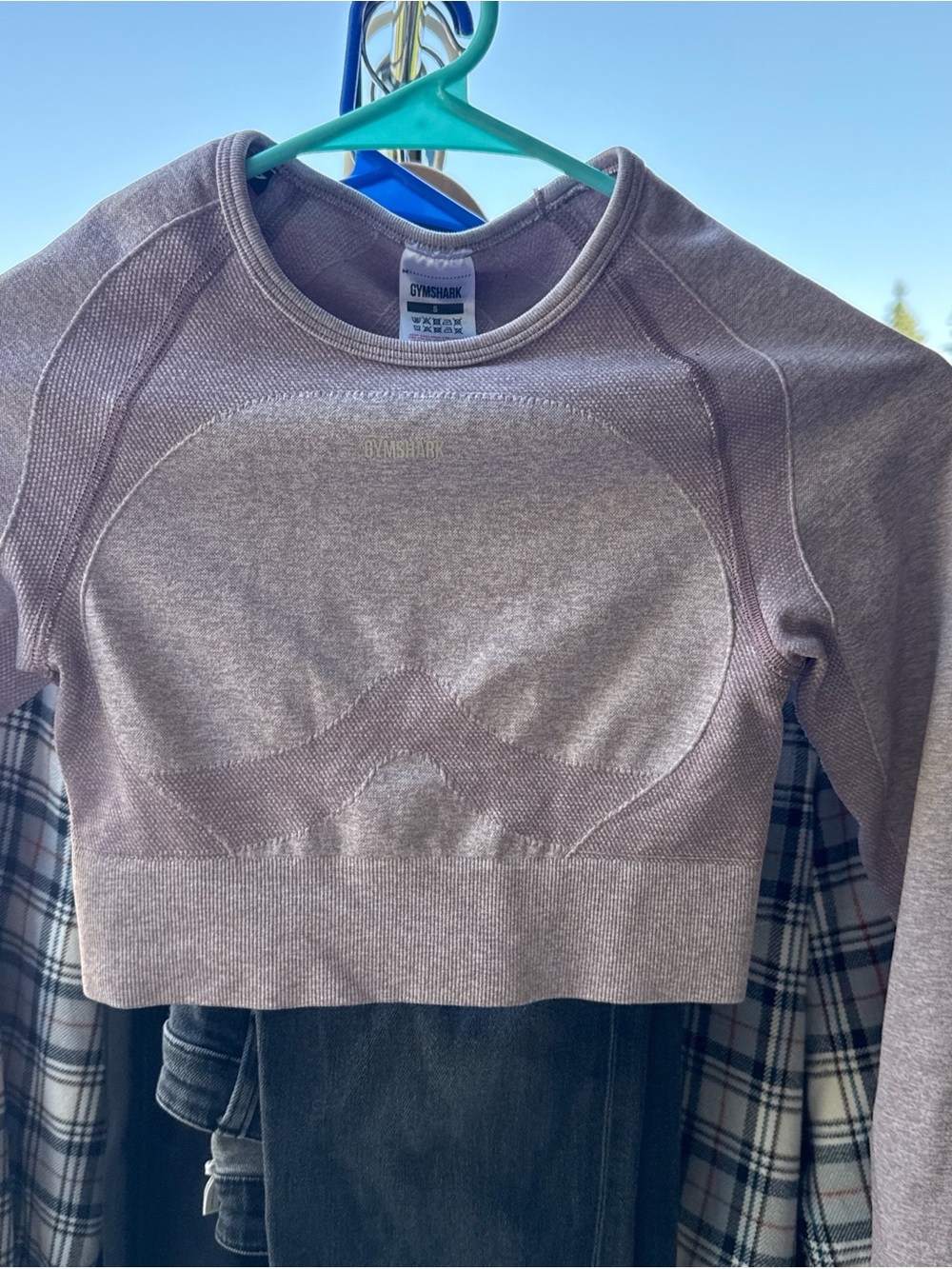 Gymshark Dusty Mauve Seamless Long Sleeve Crop size S